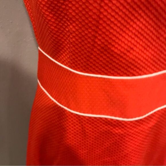 Alexandra Bartlett Orange and White Midi Dress - Picture 2 of 11